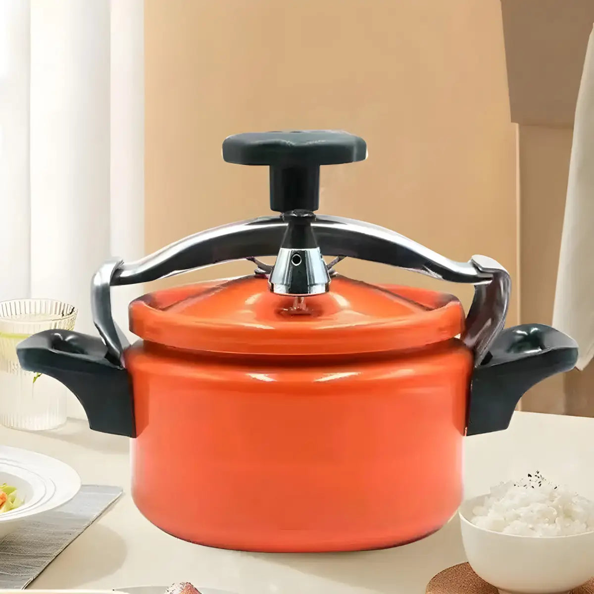 Panela de Pressão Mini Ricaly | 2 Litros à Prova Explosão laranja pressão fogão Cozinha & Gastronomia Compre