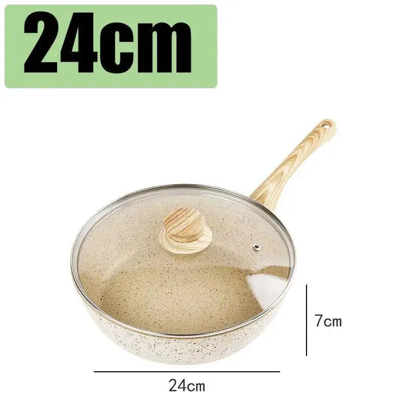 Panela Wok Antiaderente Ricaly com Tampa de Vidro - Panela Wok com Tampa de Vidro - 24 cm - 14:200006151#24cm with lid