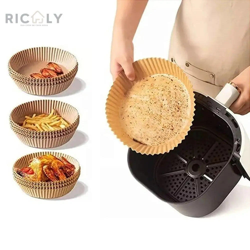 Paper Liner Airfryer Carpet Non-stick Shape 50 Units Disposable