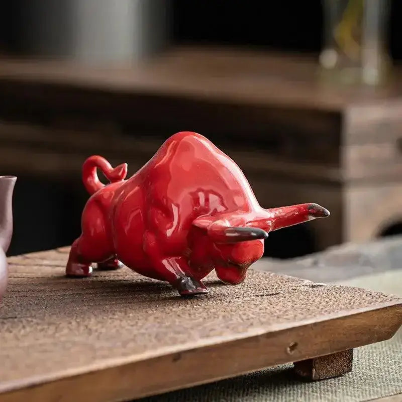 Figurinas de Touro Cerâmico Ricaly para Decoração Criativa Compre