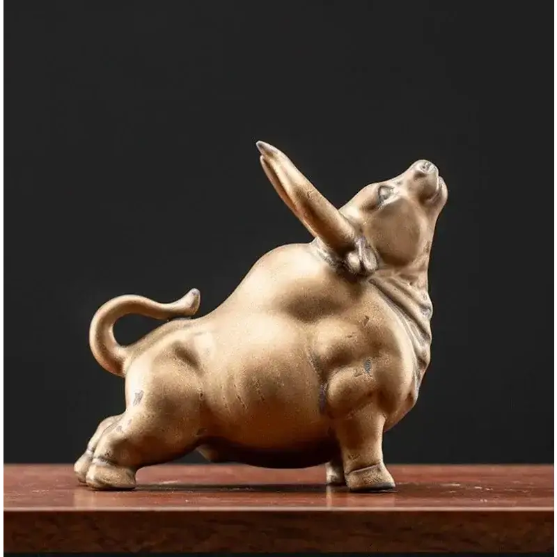 Figurinas de Touro Cerâmico Ricaly para Decoração Criativa Compre