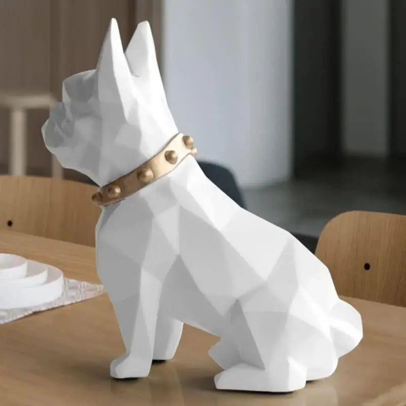 Porquinho Geométrico Preto Buldogue Francês para Decoração Ricaly Compre