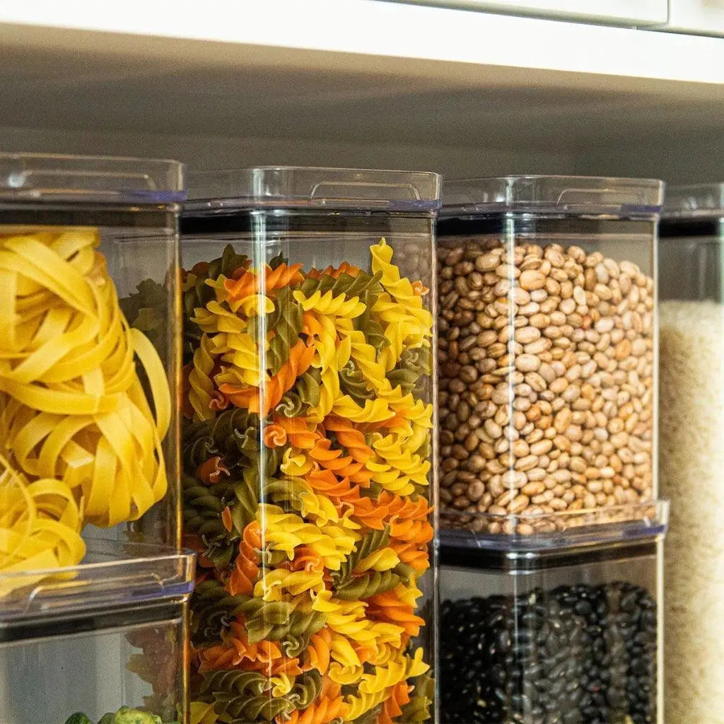 Potes Herméticos Empilháveis Ricaly | Kit 10 Peças Premium empilhados claro alimentos Cozinha & Gastronomia Compre