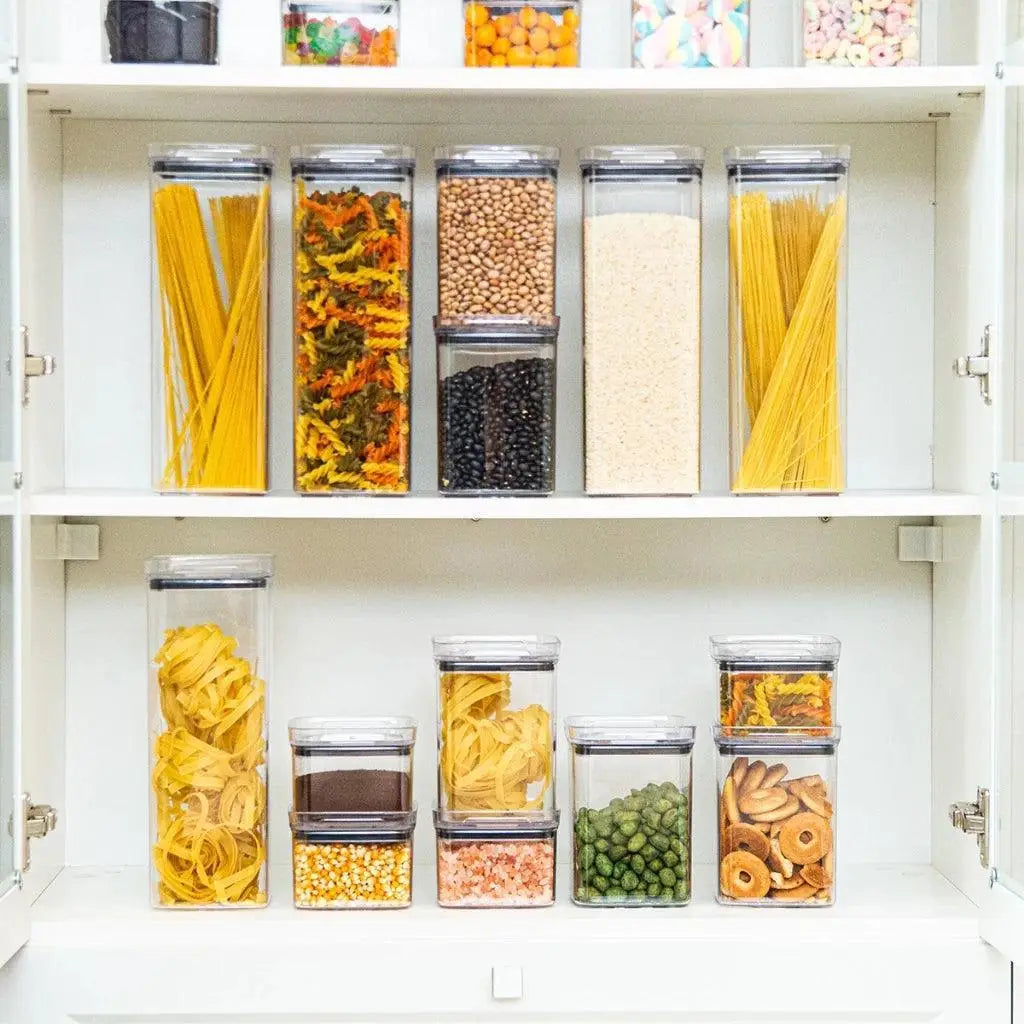 Potes Herméticos Empilháveis Ricaly | Kit 10 Peças Premium organizado despensa claro Cozinha & Gastronomia Compre