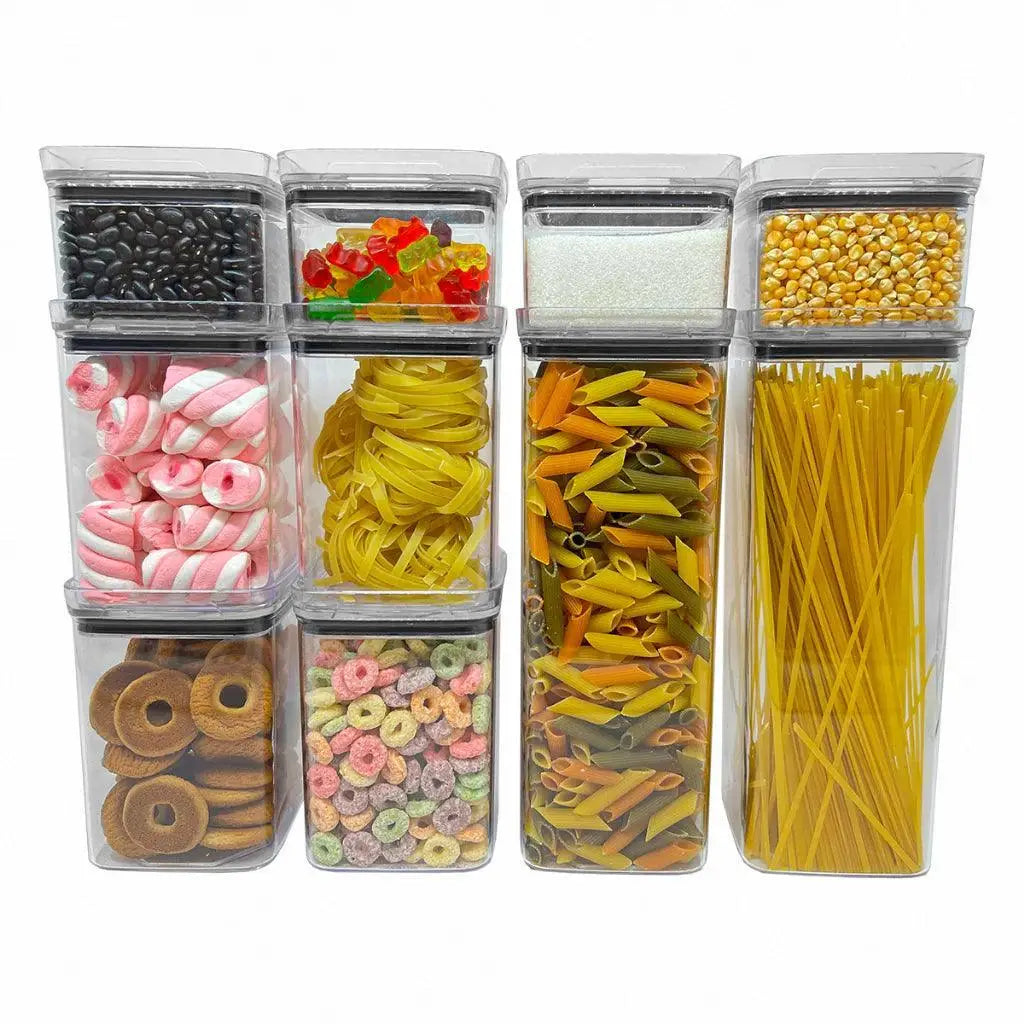 Potes Herméticos Empilháveis Ricaly | Kit 10 Peças Premium alimentos armazenamento contêineres Cozinha & Gastronomia