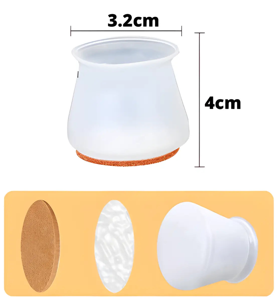 Proteção Elegante para Móveis - Ricaly silicone cadeira perna Mesa & Buffet Compre