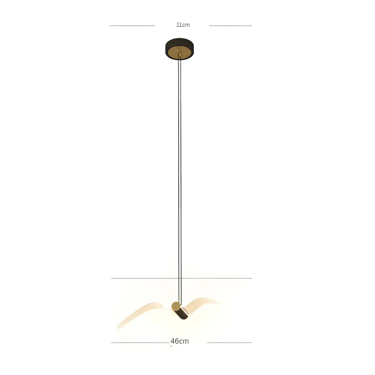 Arandela Minimalista Passáro Ricaly pingente luz dimensões Iluminação Compre