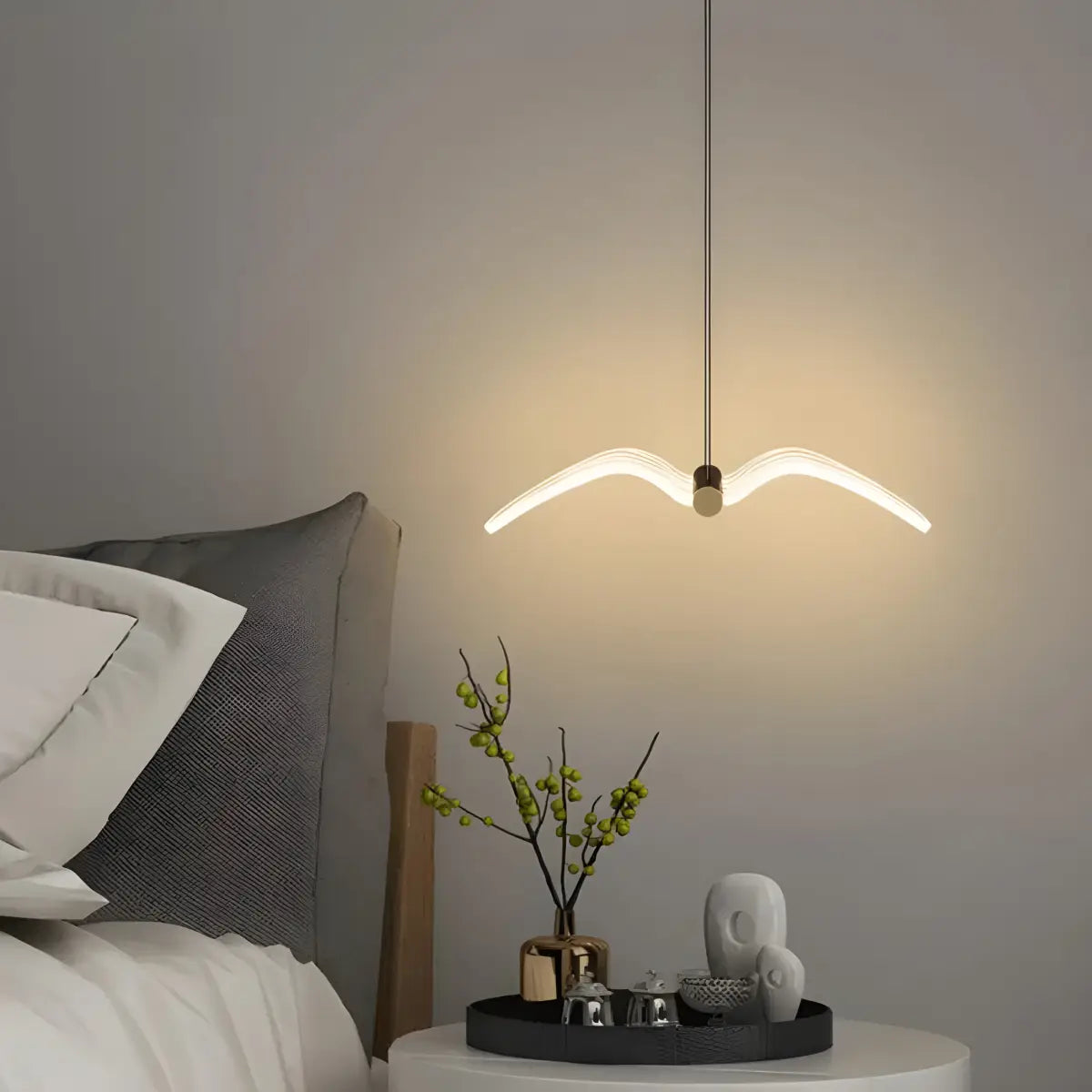 Arandela Minimalista Passáro Ricaly em forma de pássaro pingente luz Iluminação Compre