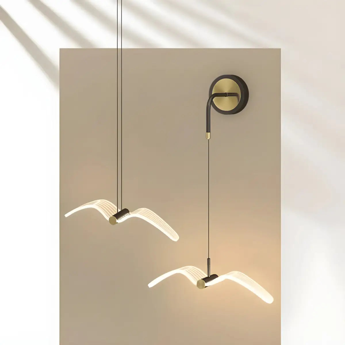 Arandela Minimalista Passáro Ricaly em forma de pássaro pingente luzes Iluminação Compre