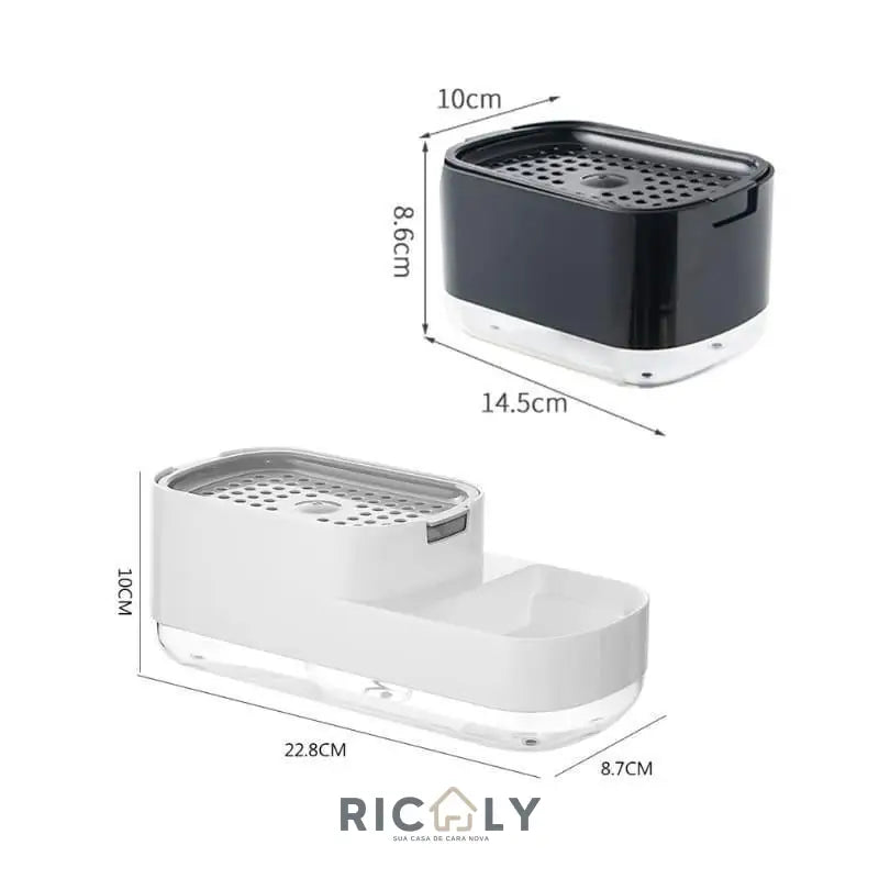 Ricaly CleanStation: Dispenser de Detergente e Porta Esponja