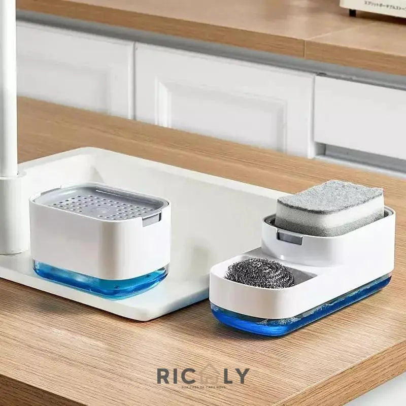 Ricaly CleanStation: Dispenser de Detergente e Porta Esponja