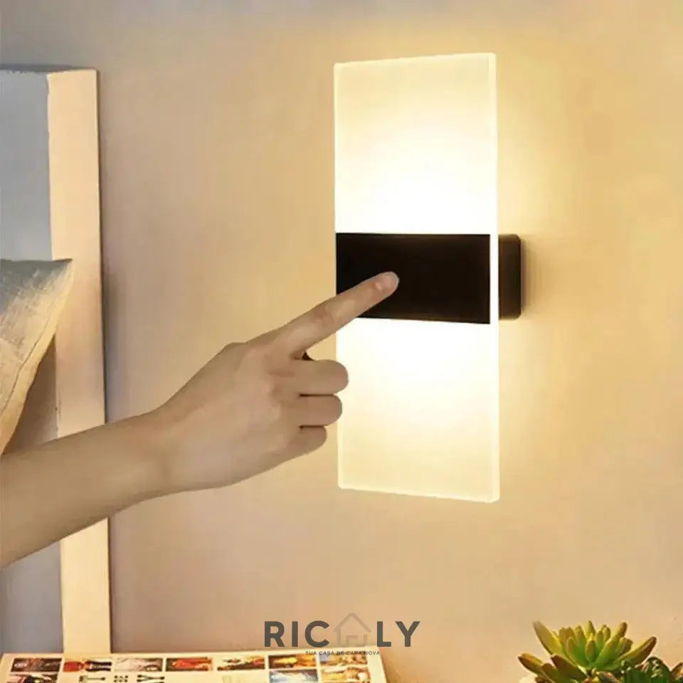 Ricaly Lumina: Arandela de Parede Transparente com Sensor de Movimento – Iluminação Inteligente e Elegante para Seu Espaço