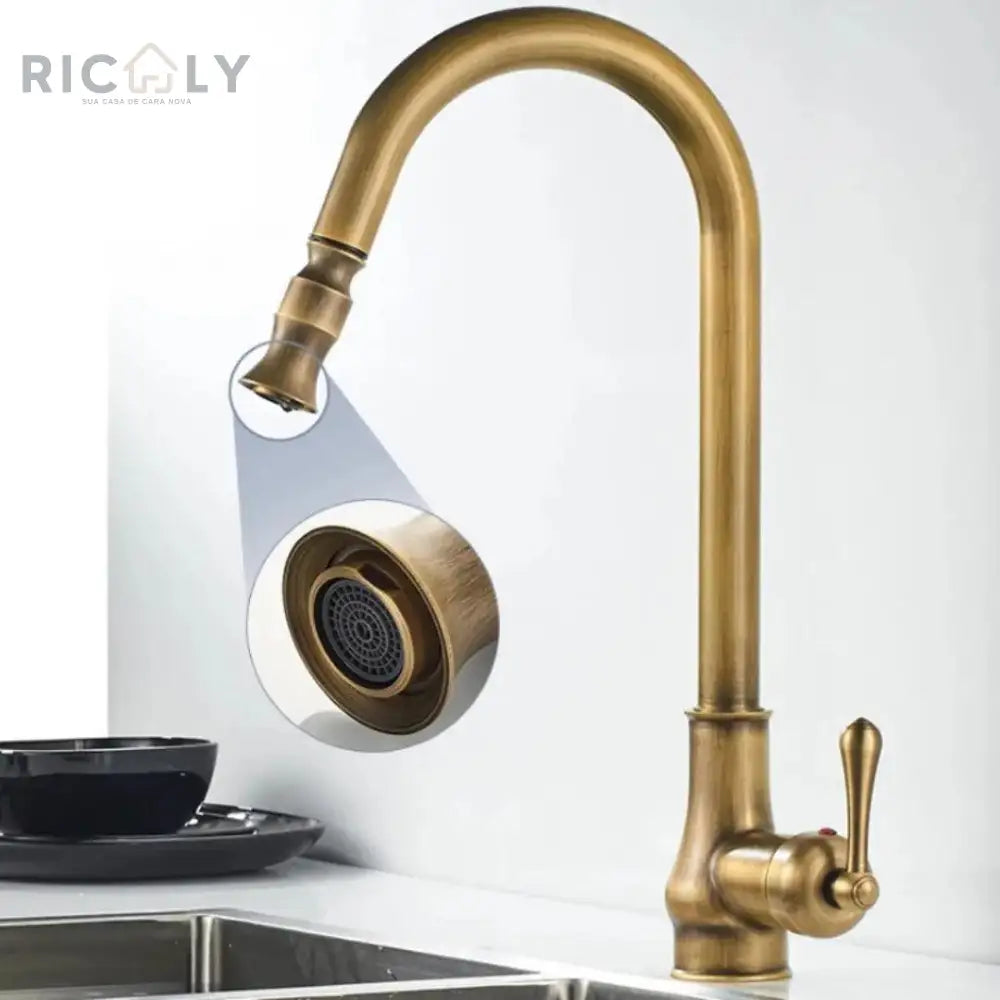 Ricaly Lumina: Torneira Monocomando Gourmet para Cozinha - Estilo e Praticidade - Torneira de Cozinha