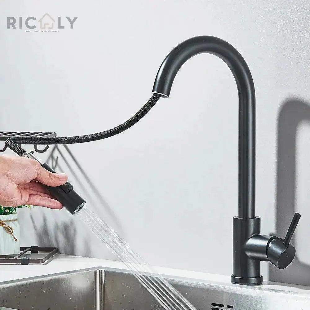 Ricaly: Torneira Elétrica Gourmet com Sensor Inteligente para Cozinha Moderna - Torneira de Cozinha