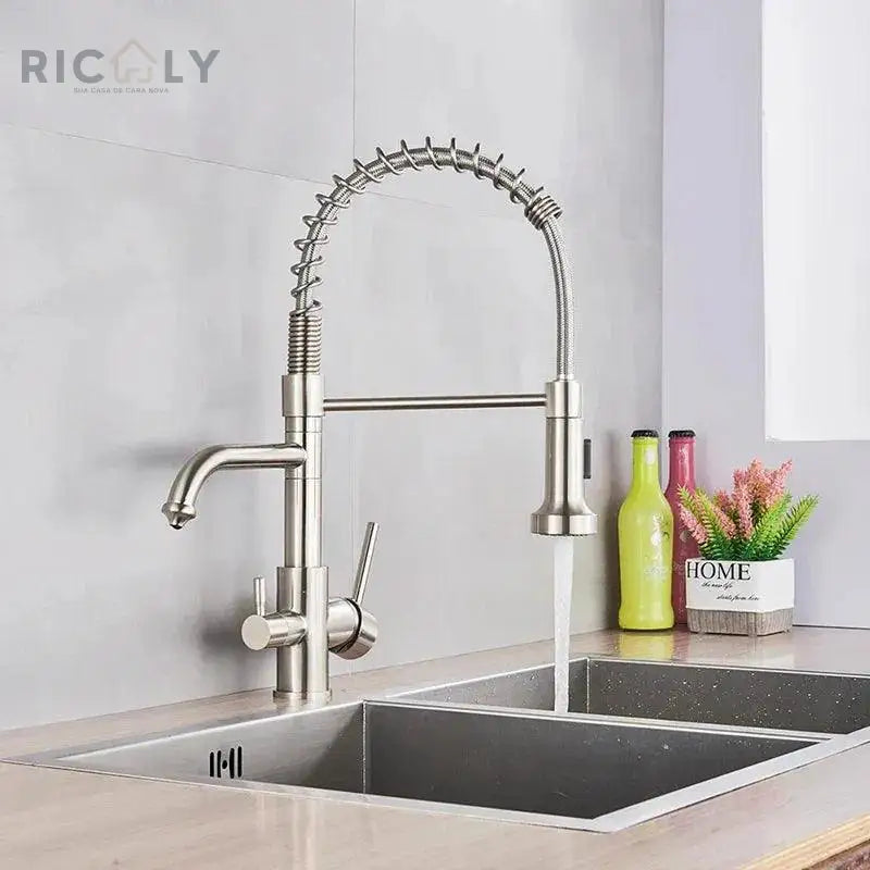 Ricaly: Torneira Gourmet Monocomando com Filtro - Estilo e Praticidade para Sua Cozinha - Torneira de Cozinha