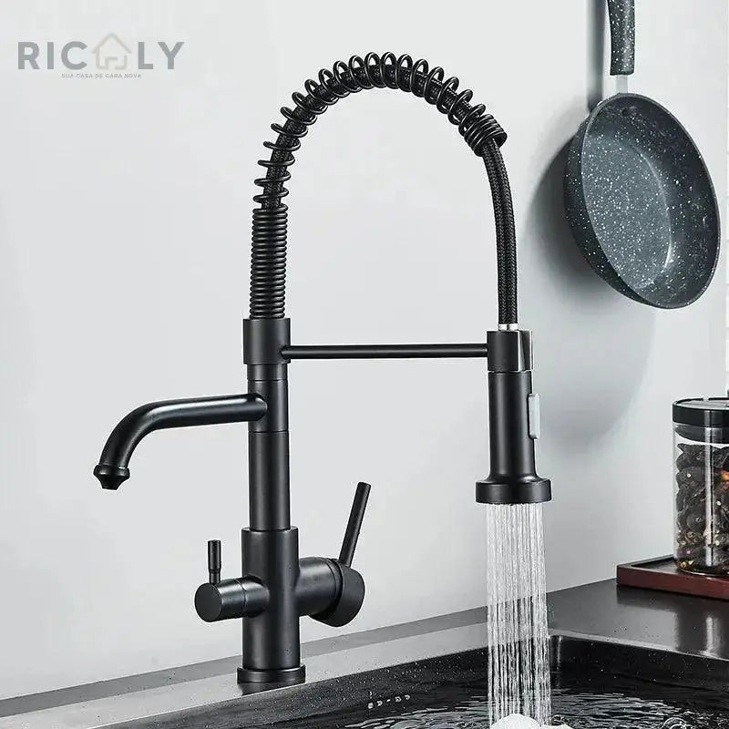 Ricaly Torneira Gourmet Monocomando com Filtro Neptunus - Elegância e Praticidade para Sua Cozinha - Torneira de Cozinha