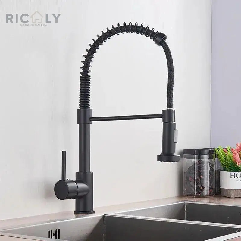 Ricaly Torneira Gourmet para Cozinha com Extensor - Água Quente e Fria para um Toque de Sofisticação - Torneira