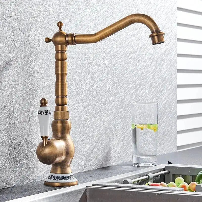 Ricaly Torneira Monocomando Antique Luxe: Elegância e Sofisticação para Seu Banheiro - Tipo 1 - Torneira de Cozinha