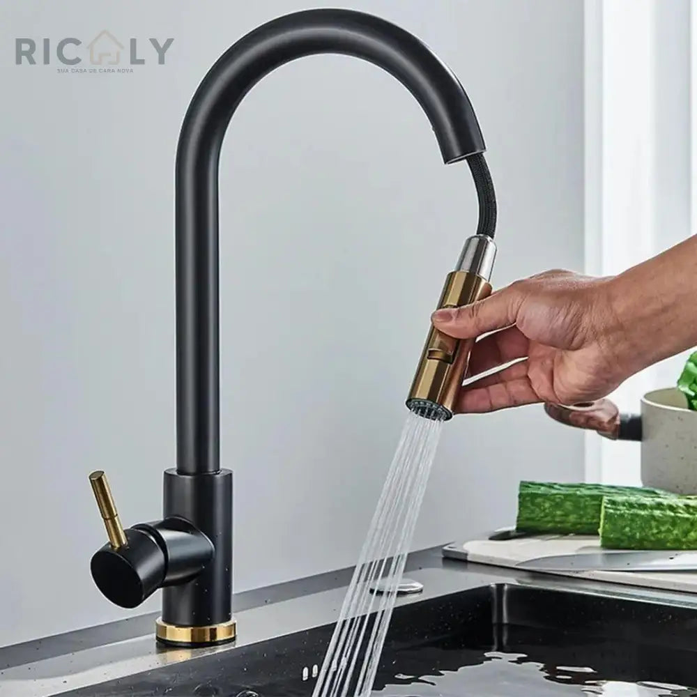 Ricaly Torneira Monocomando para Cozinha - Rotação 360° para Praticidade e Estilo - Torneira de Cozinha