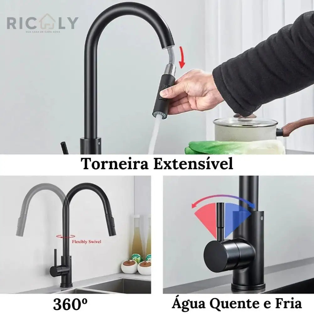 Ricaly Verona: Torneira de Cozinha Elegante e Funcional para Seu Lar - Torneira de Cozinha