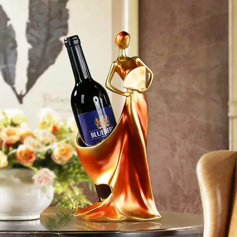 Suporte de vinho em escultura feminina moderna e luxuosa Lenogue Ricaly