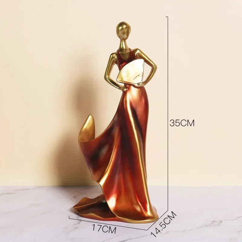 Suporte de Vinho Escultura Feminina Luxuosa em Estilo Moderno Lenogue Compre agora Ricaly