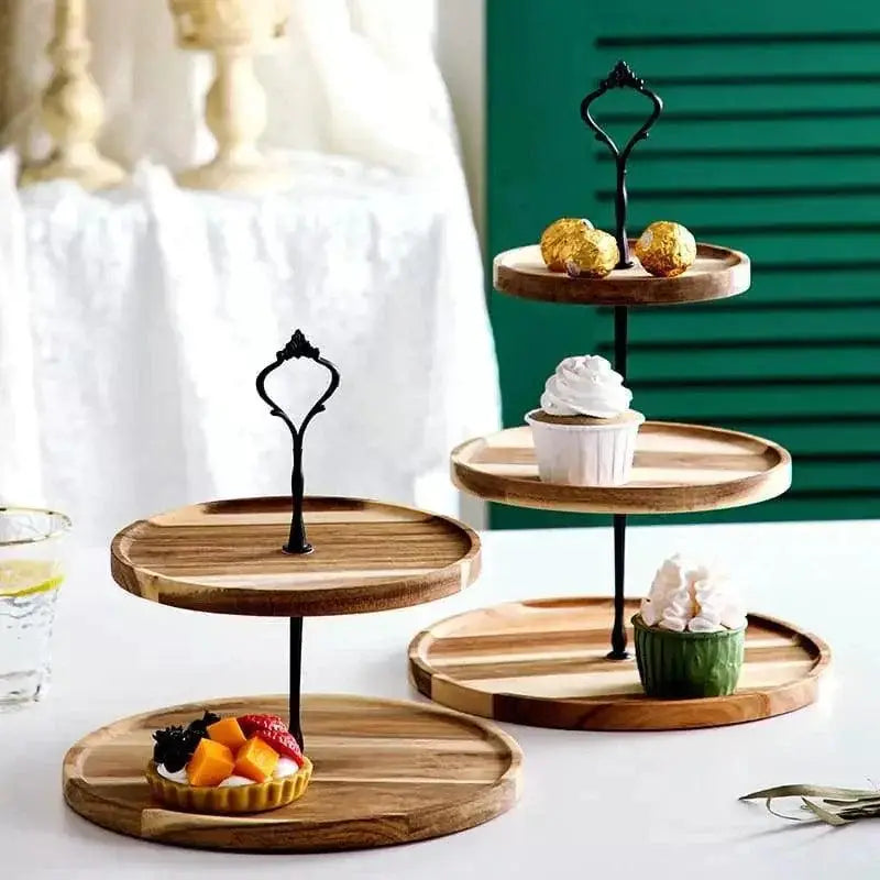 Suporte de Madeira Elegante para Doces com Estrutura Metálica Compre agora Ricaly