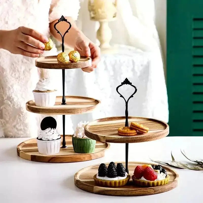 Suporte de Madeira Elegante para Doces com Estrutura Metálica Compre agora Ricaly