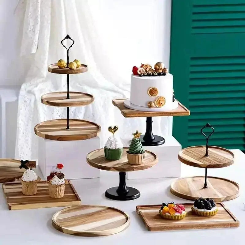 Suporte de Madeira Elegante para Doces com Estrutura Metálica Compre agora Ricaly