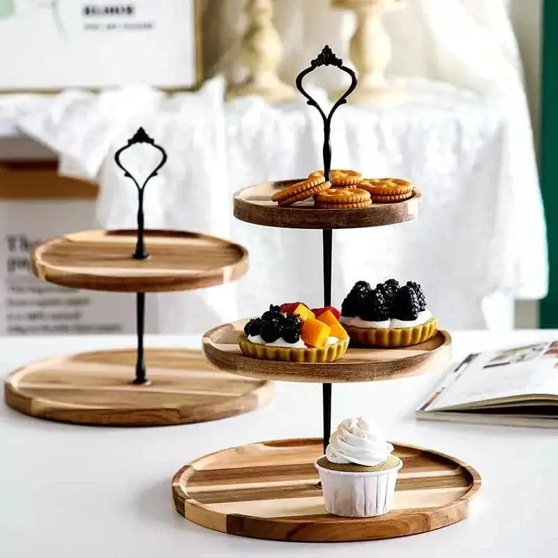 Suporte de Madeira Elegante para Doces com Estrutura Metálica Compre agora Ricaly