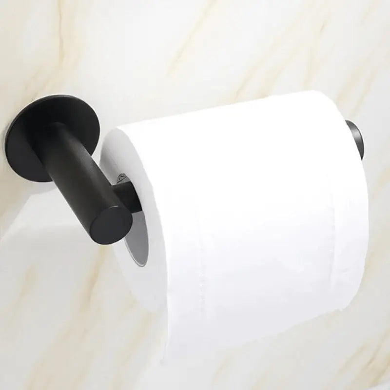 Suporte de papel higiênico em aço inox durável com rolo branco, design Tule Ricaly