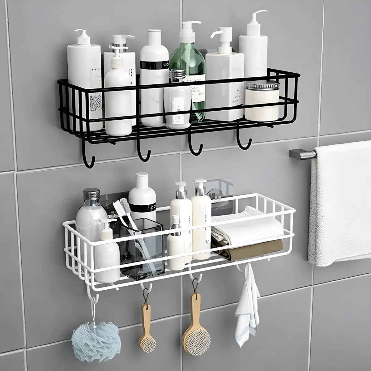 Suporte de Parede Aramado Ricaly Para Organização banheiro armazenamento prateleiras Banheiro Compre