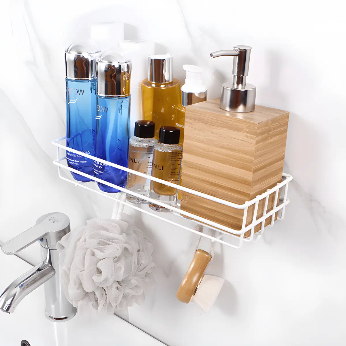 Suporte de Parede Aramado Ricaly Para Organização banheiro prateleira produtos higiene pessoal Banheiro Compre