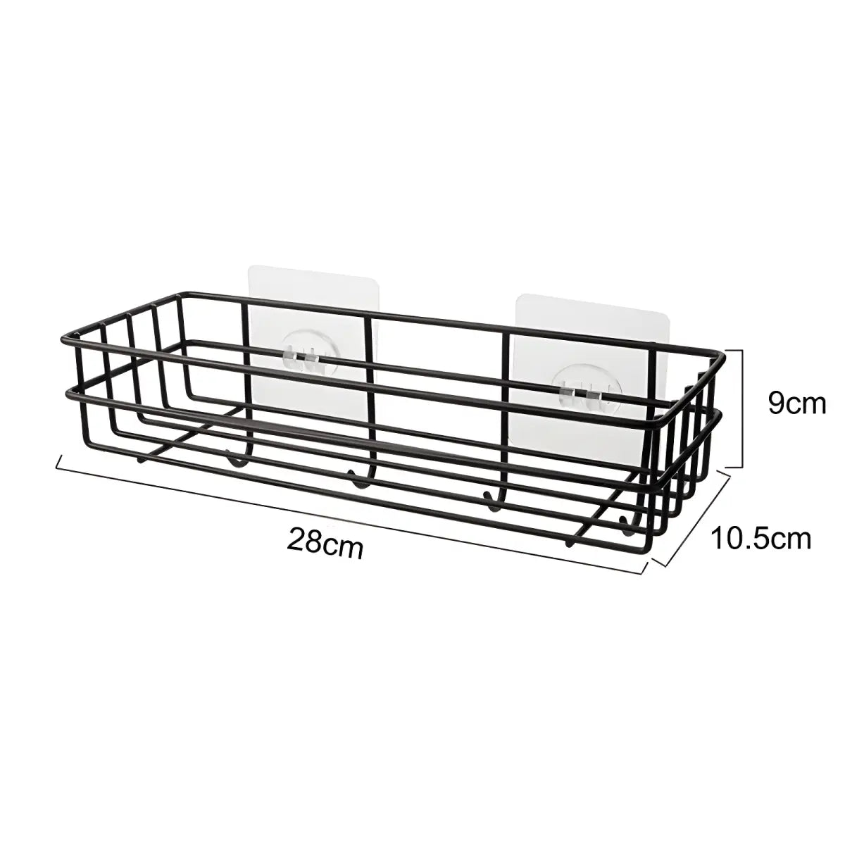 Suporte de Parede Aramado Ricaly Para Organização preto fio armazenamento Banheiro Compre