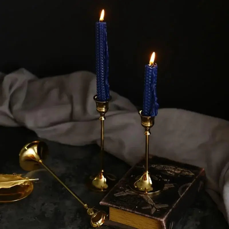 Suporte de Velas Retrô Decorativos em Ouro - Candelabros Ricaly Compre