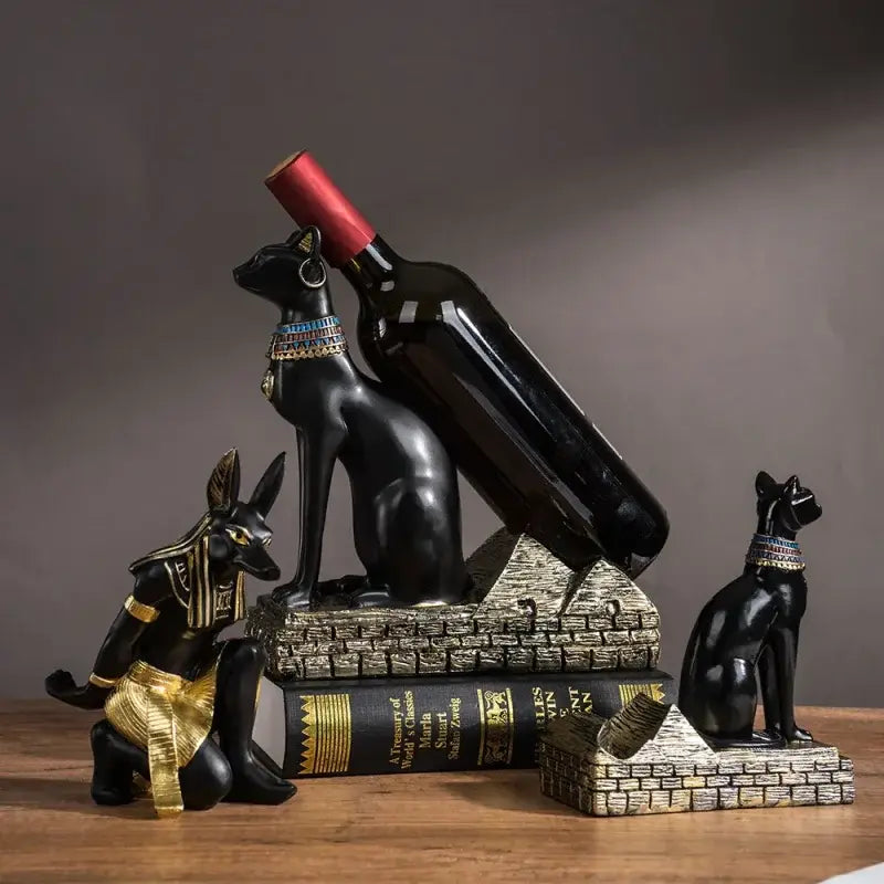 Anubis Ricaly Egyptian Style Wine Rack | Elegance and Decorative Sophistication