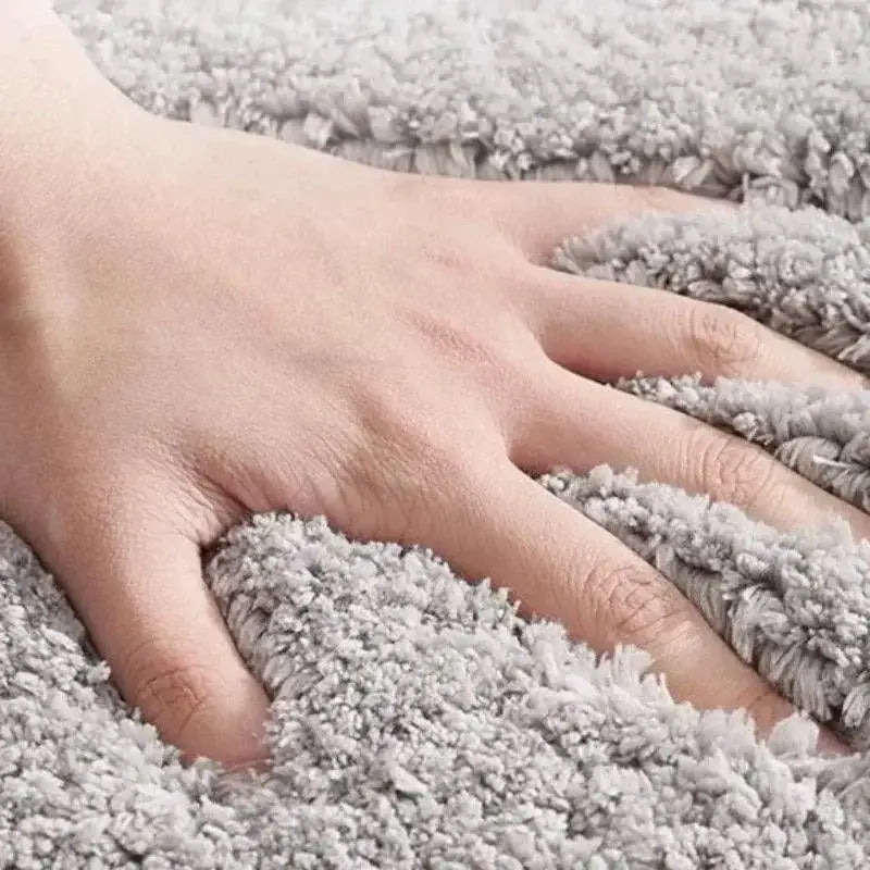 Tapete Acolchoado Antiderrapante Cinza 40 x 60 cm em Pelo Plush Compre agora Ricaly