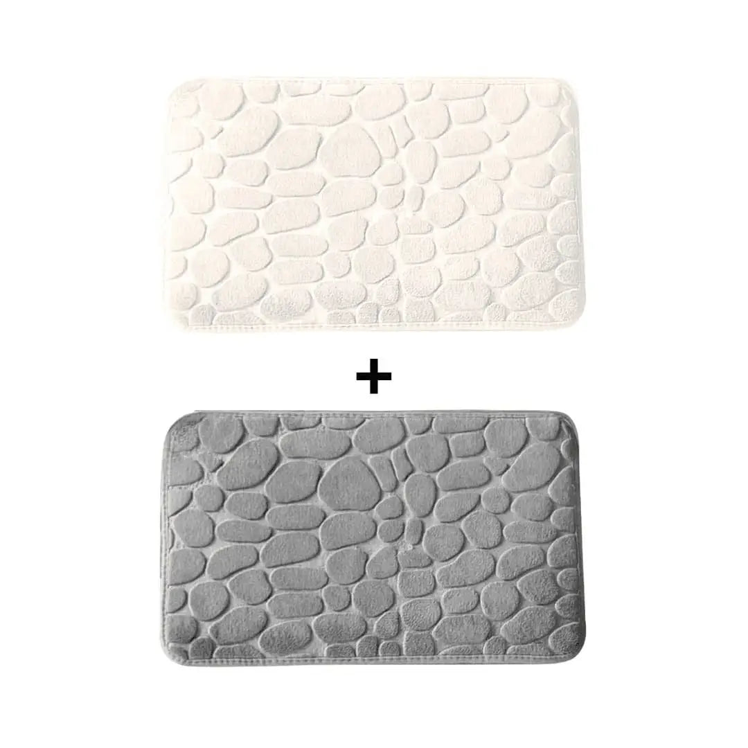 Tapete Antiderrapante Ricaly Banheiro Rockie Promoção com textura de seixos banho tapetes Compre