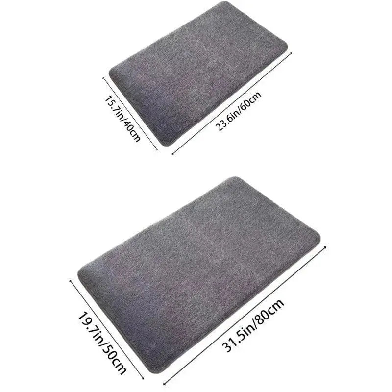 Tapete Antiderrapante Super de Veludo Coral e Memória Preto Compre agora Ricaly