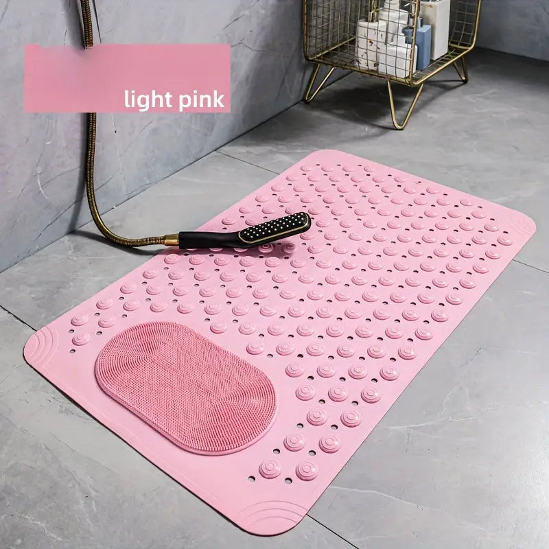 Tapete de banheiro antiderrapante rosa claro com textura absorção rápida Ricaly