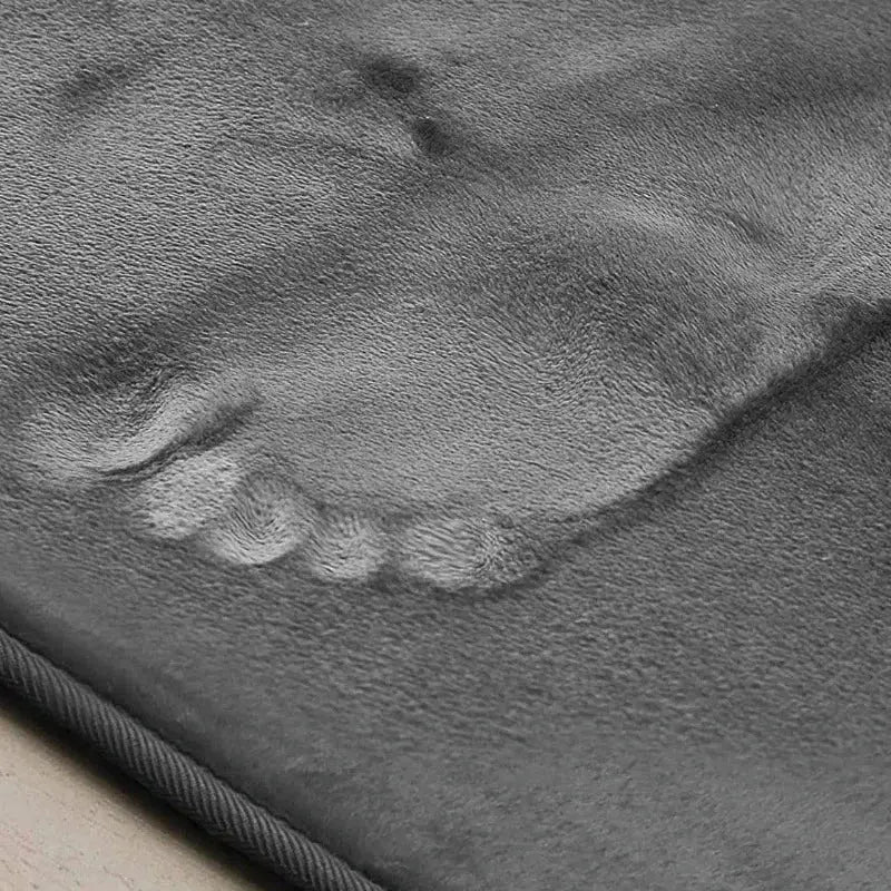 Tapete de Banho Antiderrapante Textura Pedra em Foam Cinza Compre agora Ricaly