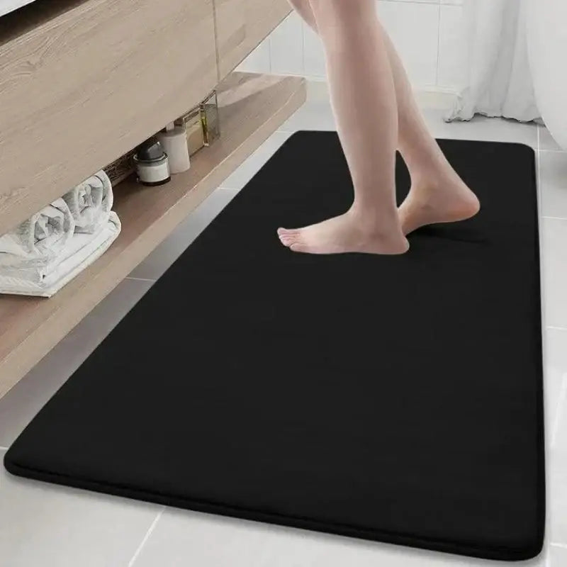 Tapete de Banho Antiderrapante Textura Pedra em Foam Cinza Compre agora Ricaly