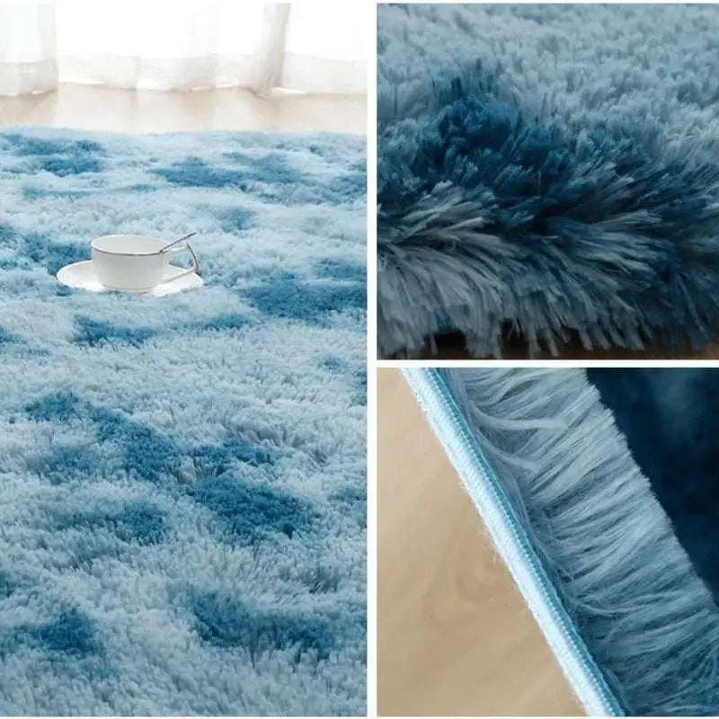 Ricaly Blue Blend Shaggy Rug - Comfort and Style for Your Decor | High Quality - Details