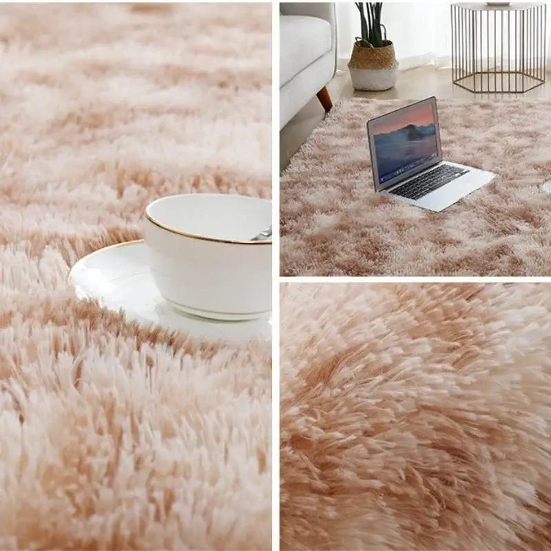 Khaki Blended Shaggy Rug Ricaly | Comfort and Style for Your Space - Details