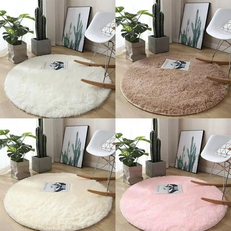 Ricaly Non-Slip Round Shaggy Rug | Details