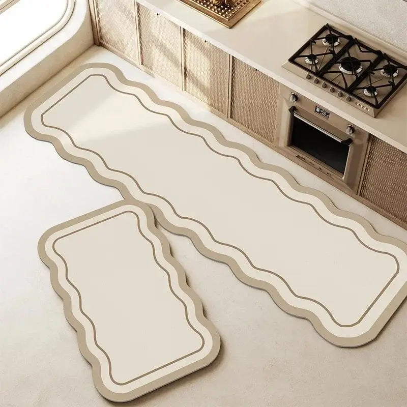Tapete Minimalista Antiderrapante com Floral em Conjunto para Cozinha Compre agora Ricaly