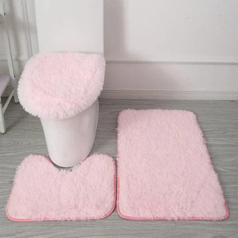 Tapetes Antiderrapantes Microfibra Ricaly Cinza Creme rosa fofo banheiro Banheiro Compre