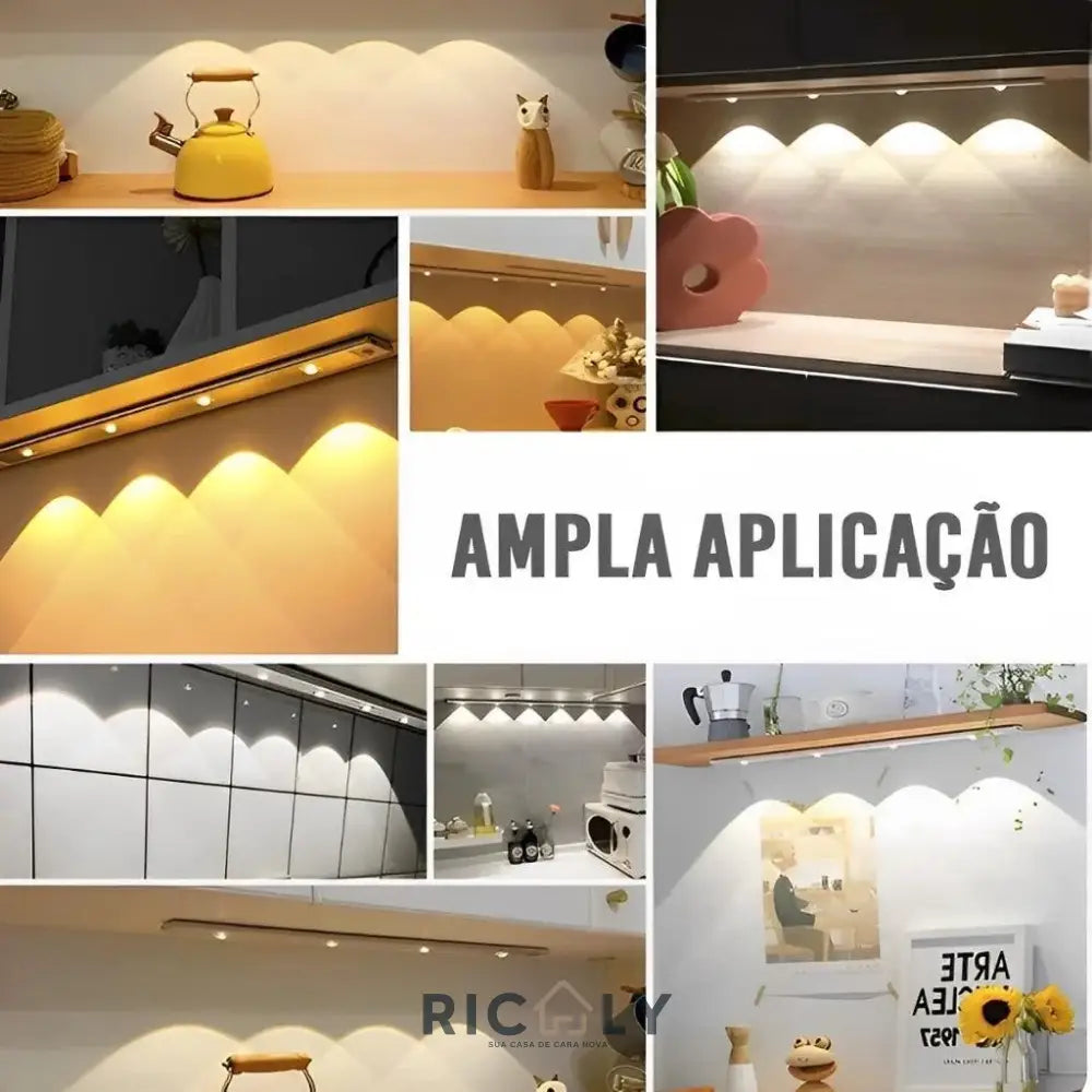 Tira de Luz LED Olho de Gato com Projeção de Colina - Iluminação Inteligente e Decorativa