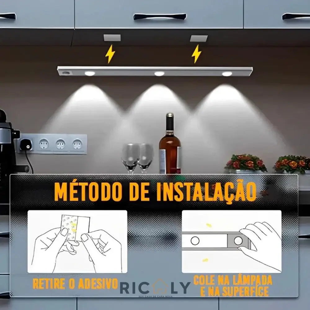 Tira de Luz LED Olho de Gato com Projeção de Colina - Iluminação Inteligente e Decorativa